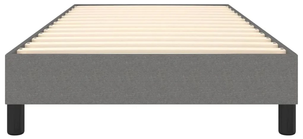 Estrutura de cama sem colchão 80x200 cm tecido cinzento-escuro