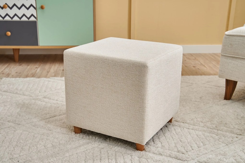 Pouffe Ranma Gabbana – Cream – 40 cm x 40 cm x 40 cm