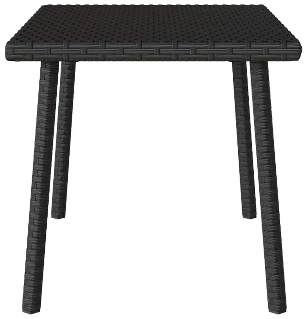 Mesa de centro de jardim retangular 60x40x37 cm vime PE preto