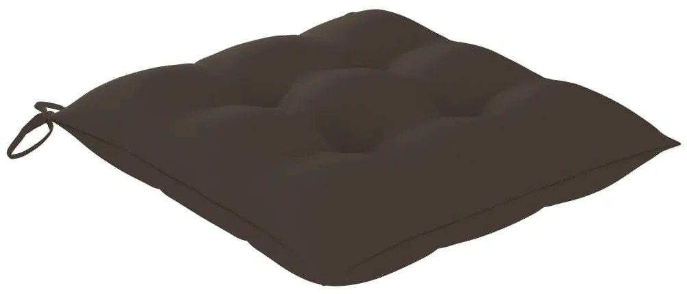 Cadeiras de jardim empiháveis c/ almofadões 8 pcs teca maciça