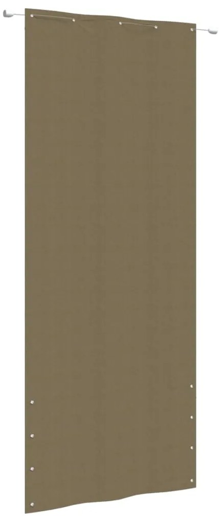 Tela de varanda 100x240 cm tecido oxford cinza-acastanhado