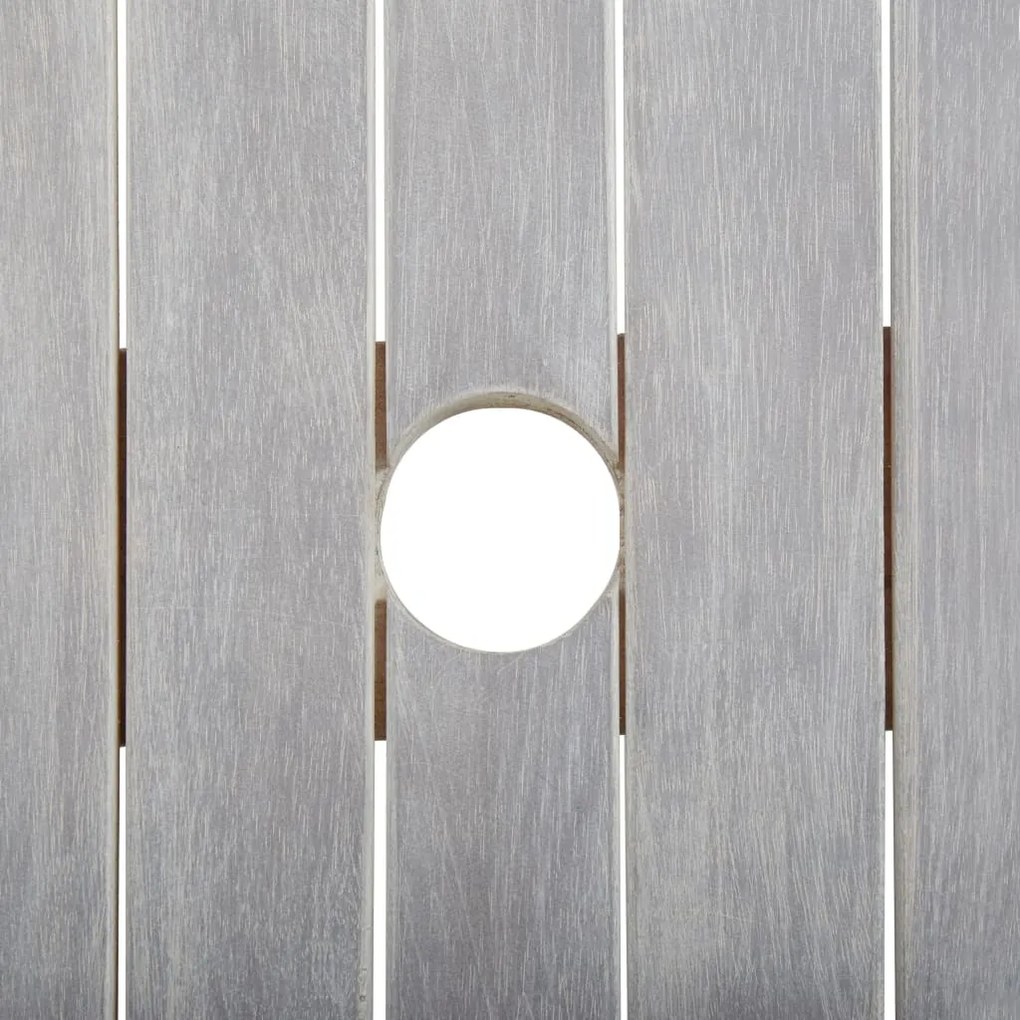 5 pcs conjunto de jantar para exterior acácia maciça cinzento