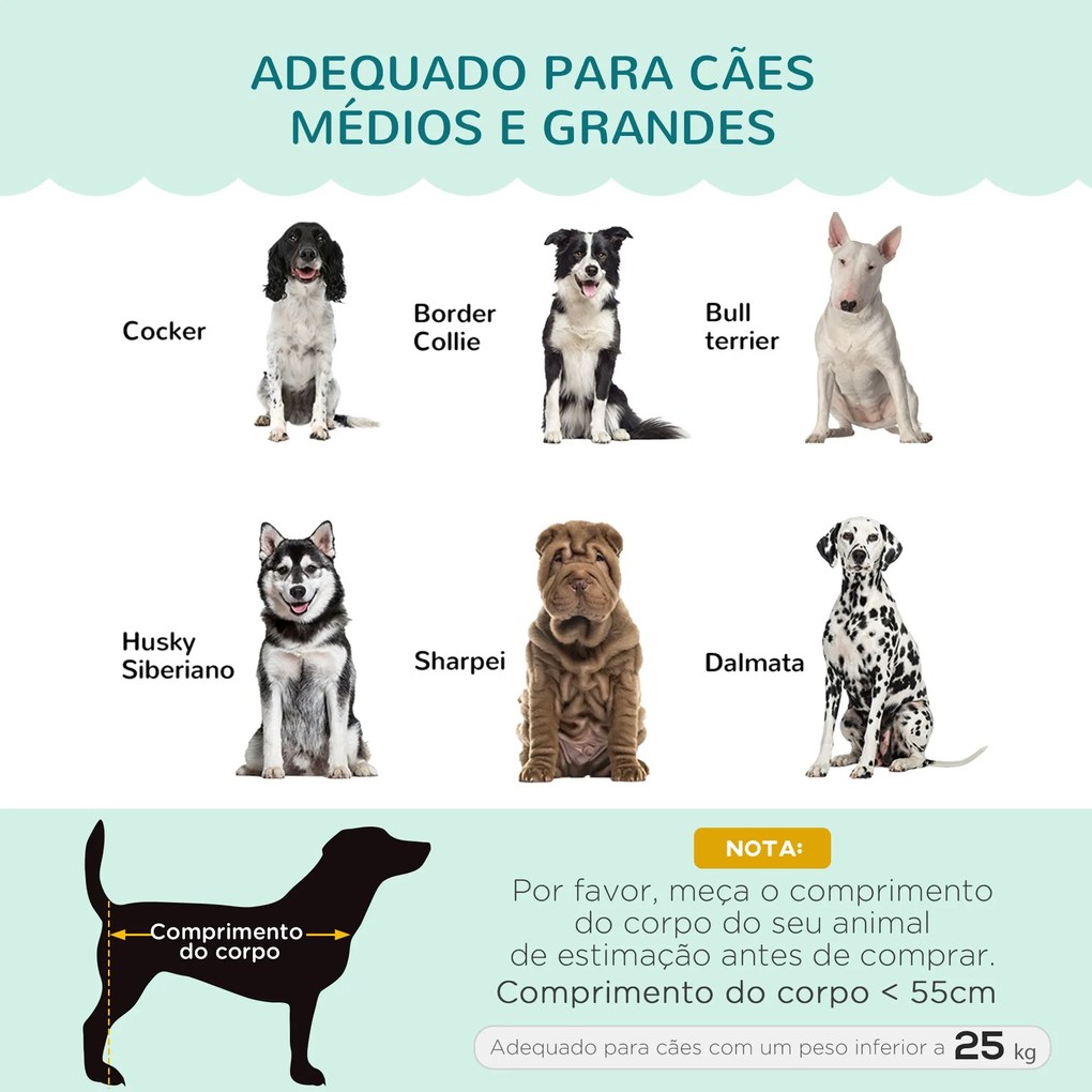 PawHut Sofá para Cães Médios Sofá Cama para Animais de Estimação Estof