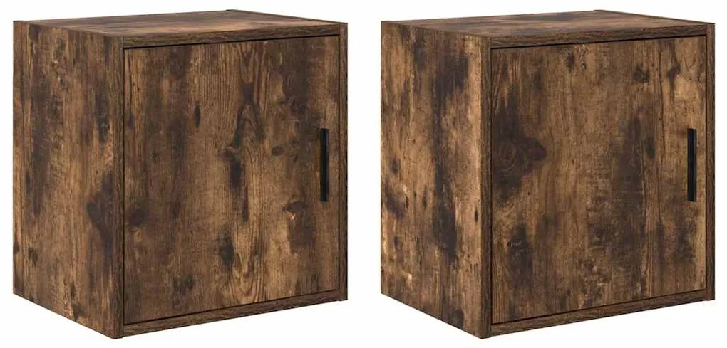 vidaXL Armários de parede para garagem 2 pcs derivados de madeira