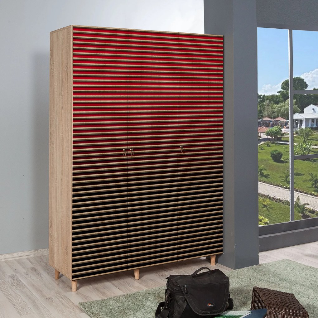 Guarda-roupa Mode – Carvalho Sonoma – 135x192x52 cm