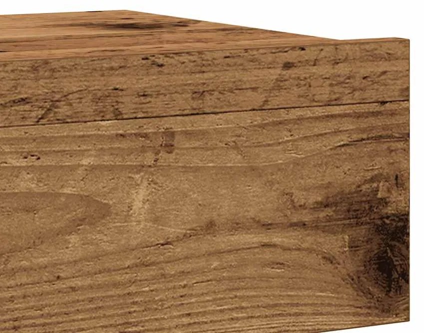 Mesa de cabeceira madeira velha 60x35 cm madeira engenharia