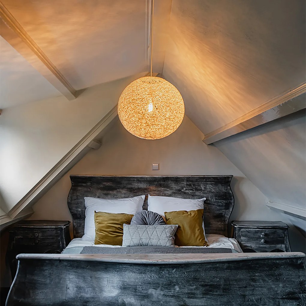 Candeeiro de suspensão inteligente branco 45 cm incl. Wifi A60 - Corda