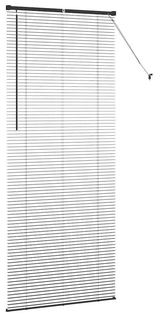 Persiana de Janela com cortinas Outros Manual Preto 90 x 220 cm Alumín