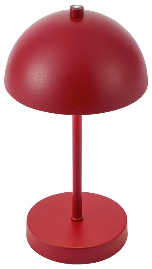 Candeeiro de Mesa Exterior Vermelho Escuro Incl. LED Regulável em 3 Níveis IP44 Recarregável - Keira Moderno