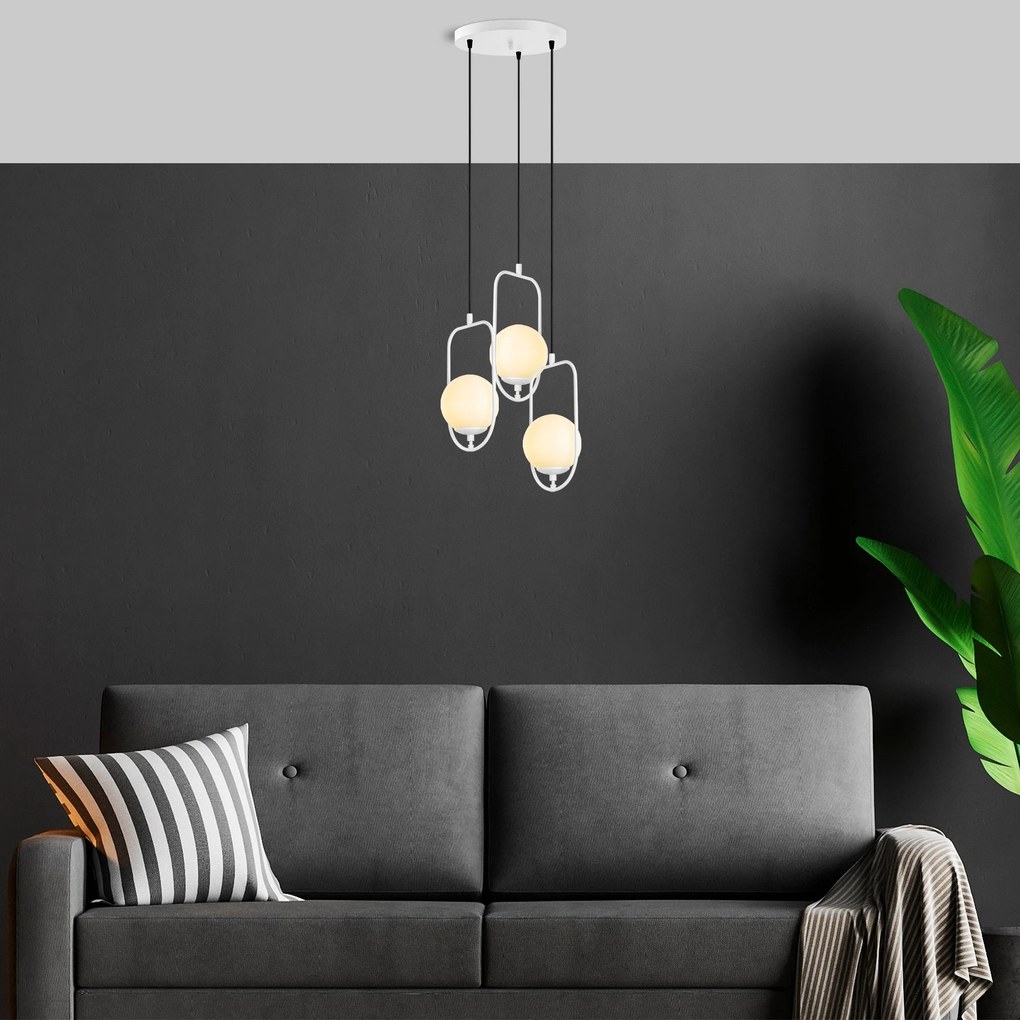 Candeeiro de Teto Skew – Branco – 55 cm x 185 cm