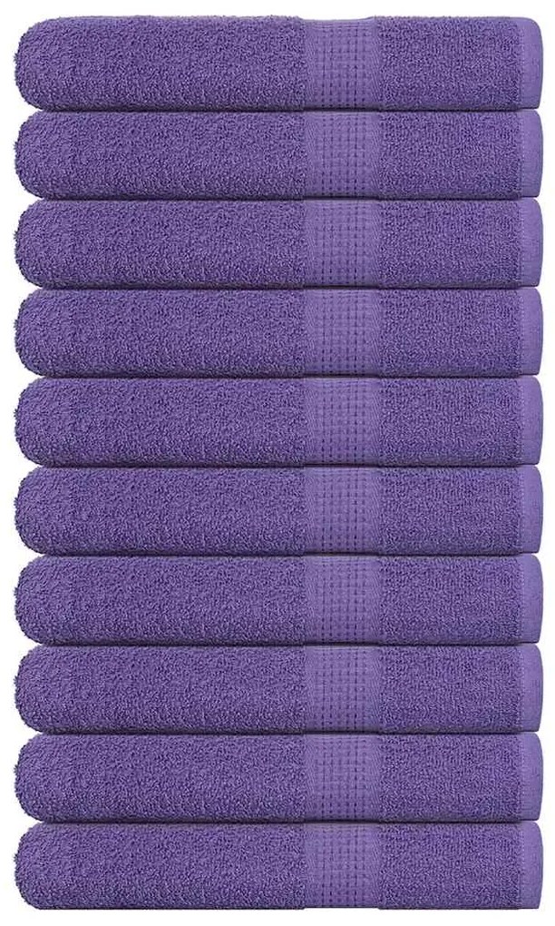 Toalhas de sauna 10 pcs 80x200 cm 360 gsm 100% algodão roxo