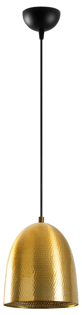 Candeeiro Suspenso Tattoo – Dourado e Preto – 20 x 20 cm