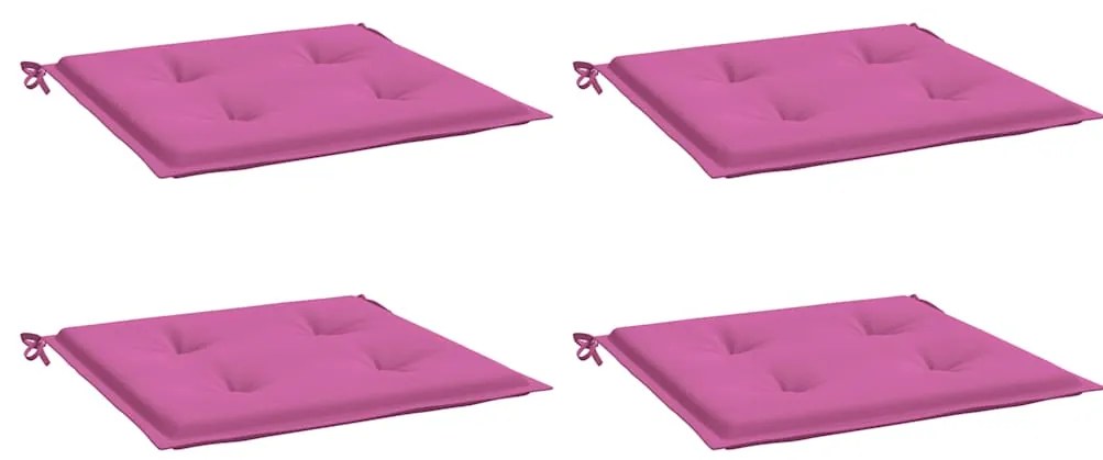 Almofadões p/ cadeira 4pcs 40x40x4 cm tecido rosa