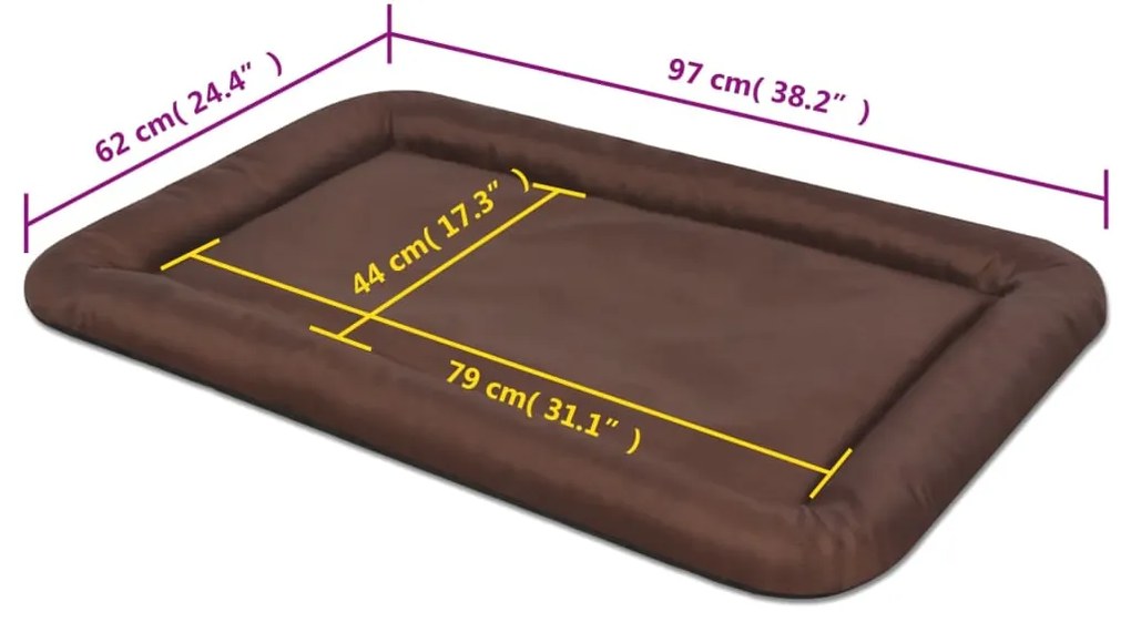 Colchão para cães castanho tamanho XXL