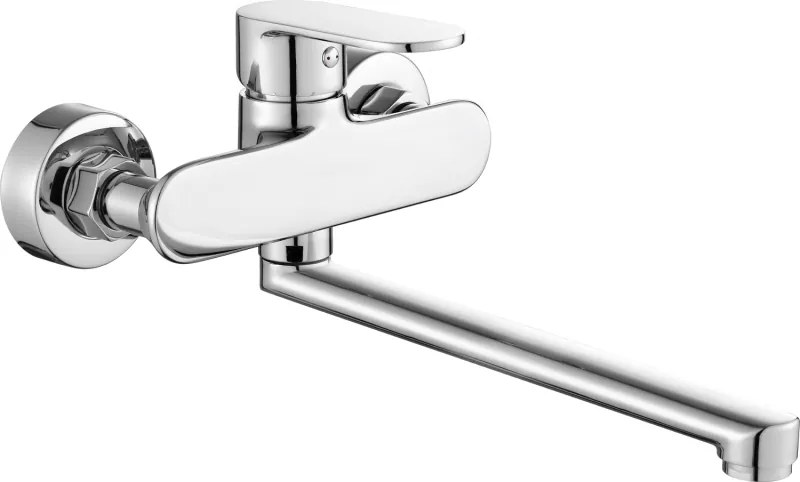 Mexen Milo bateria de banheira de bico longo, cromada - 71335-00