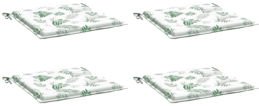 Almofadões p/ cadeira 4pcs 50x50x3cm tecido padrão folhas