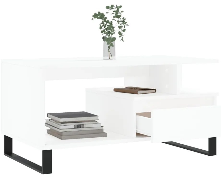 Mesa de centro 90x49x45 cm derivados de madeira branco