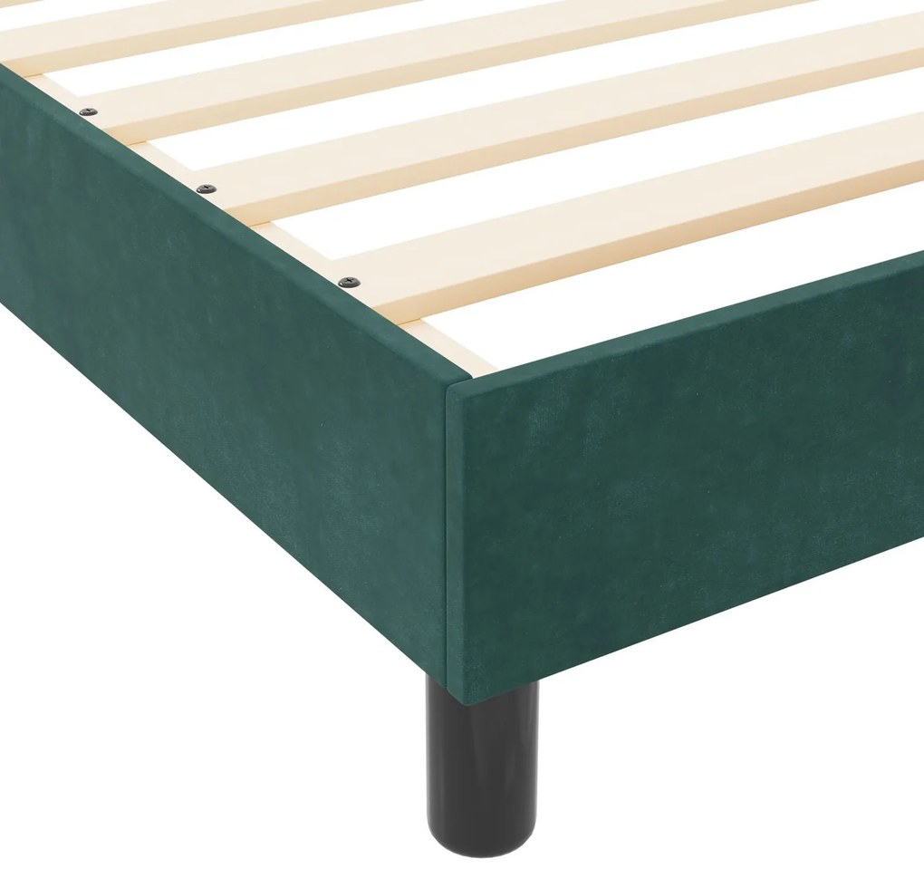 Cama vidaXL Verde Escuro 120x200 cm Veludo