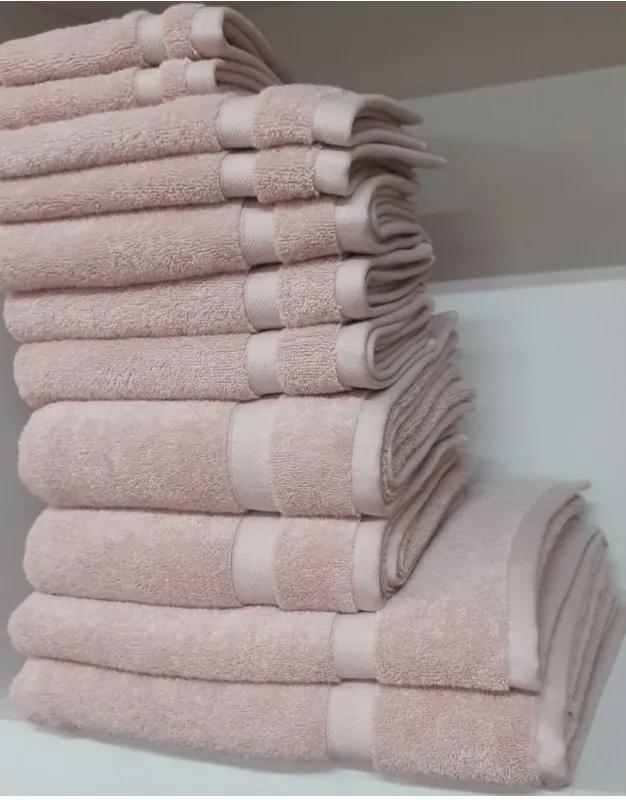 550 gr./m2 Toalhas 100% algodão - Toalhas para hotel, spa, estética: Rosa blush 1 Toalha 100x150 cm