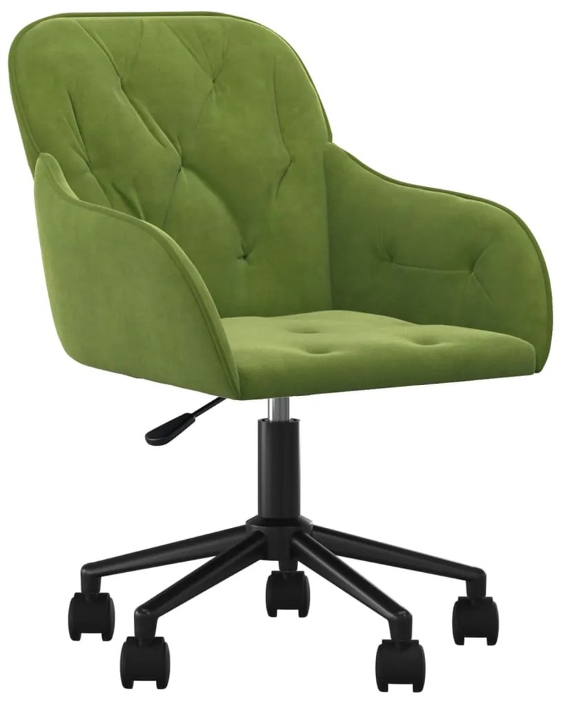 Cadeiras de jantar giratórias 2 pcs veludo verde-claro