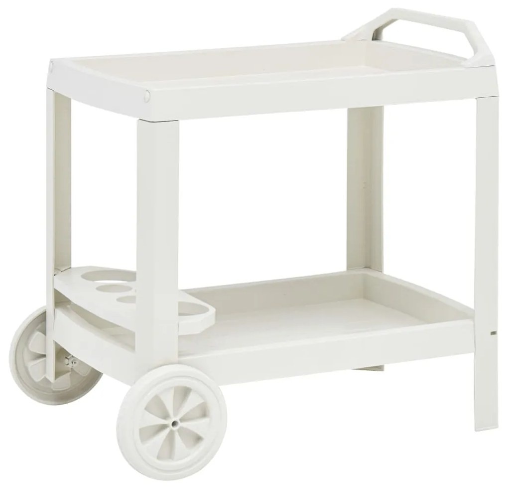 vidaXL Carrinho p/ bebidas 69x53x72 cm plástico branco