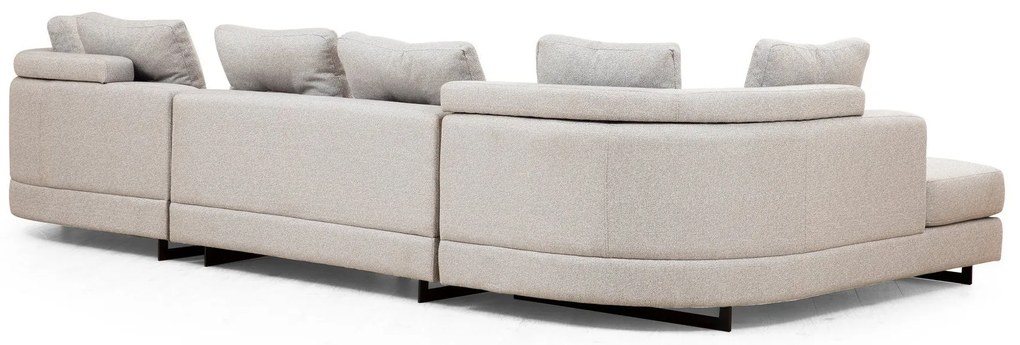 Sofá de Canto Padova Corner – Cinzento Claro – 140 cm x 385 cm x 200 c