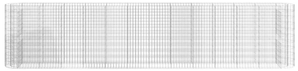 Canteiro elevado/cesto gabião 470x50x100 cm ferro galvanizado