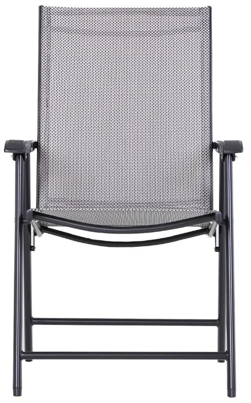 Conjunto de 2 Cadeiras Dobráveis com Apoio de Braços - Cinzento - Desi