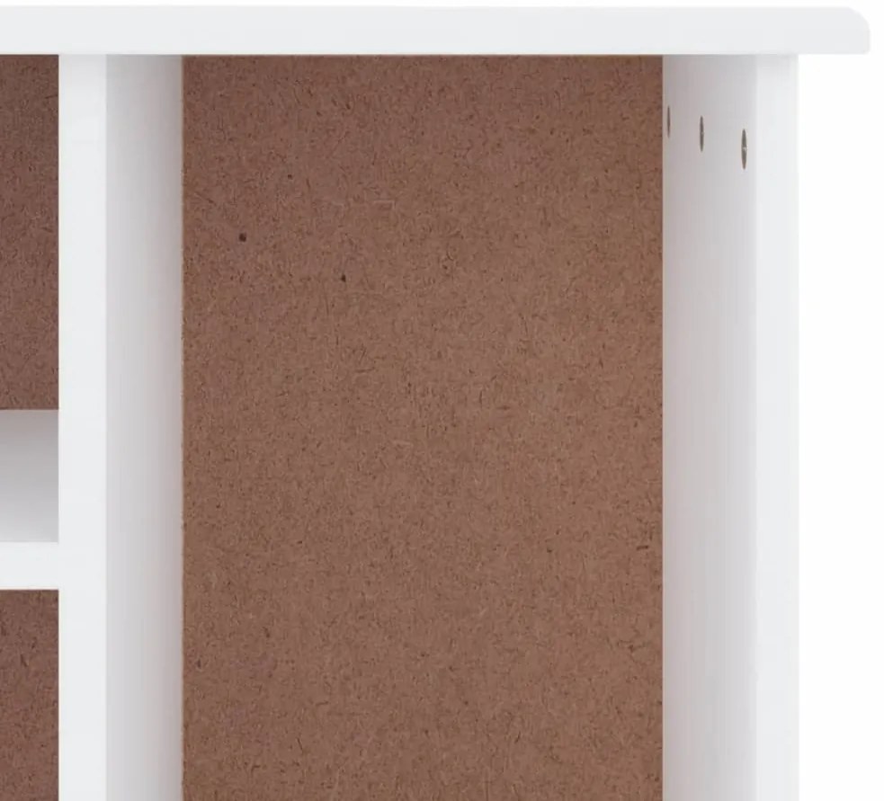 Banco sapateira ALTA 100x35x45cm madeira de pinho maciça branco