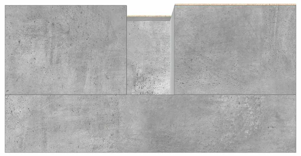 Móvel p/ lavatório 65x33x60 cm deriv. madeira cinzento cimento