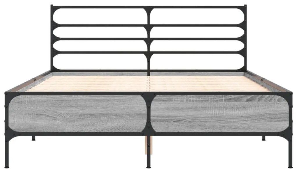 Estrutura de cama 135x190 cm derivados de madeira/metal