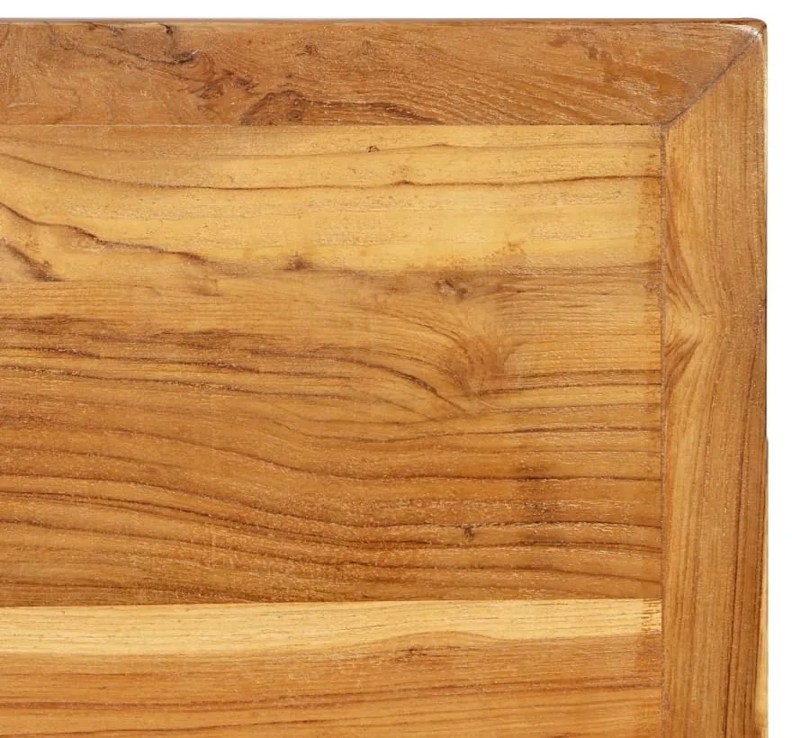 Mesa de bar em madeira de teca recuperada maciça 120x58x106 cm
