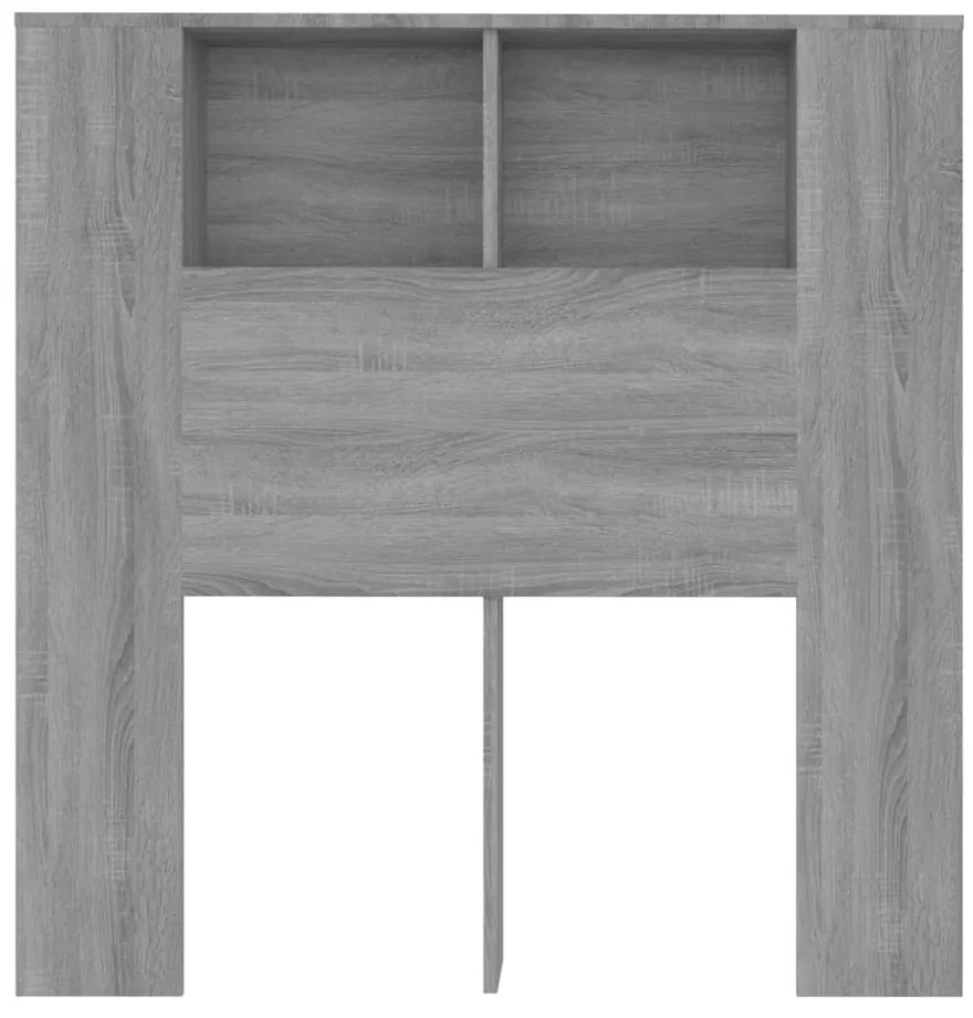 Armário de cabeceira 100x18,5x104,5 cm sonoma cinzento