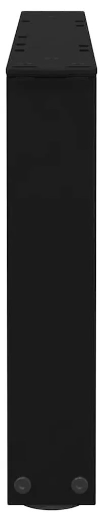 Pés para mesa de centro em V, 2 peças, preto, 60x(30-31,3) cm, aço