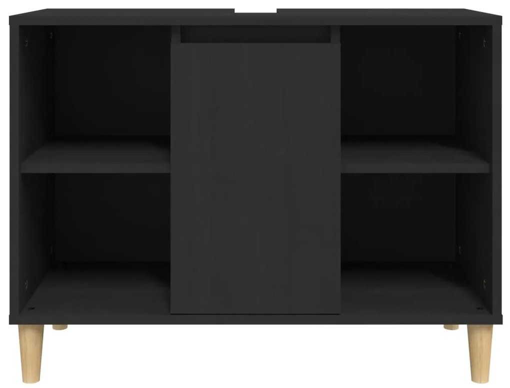 Móvel p/ lavatório 80x33x60 cm derivados de madeira preto