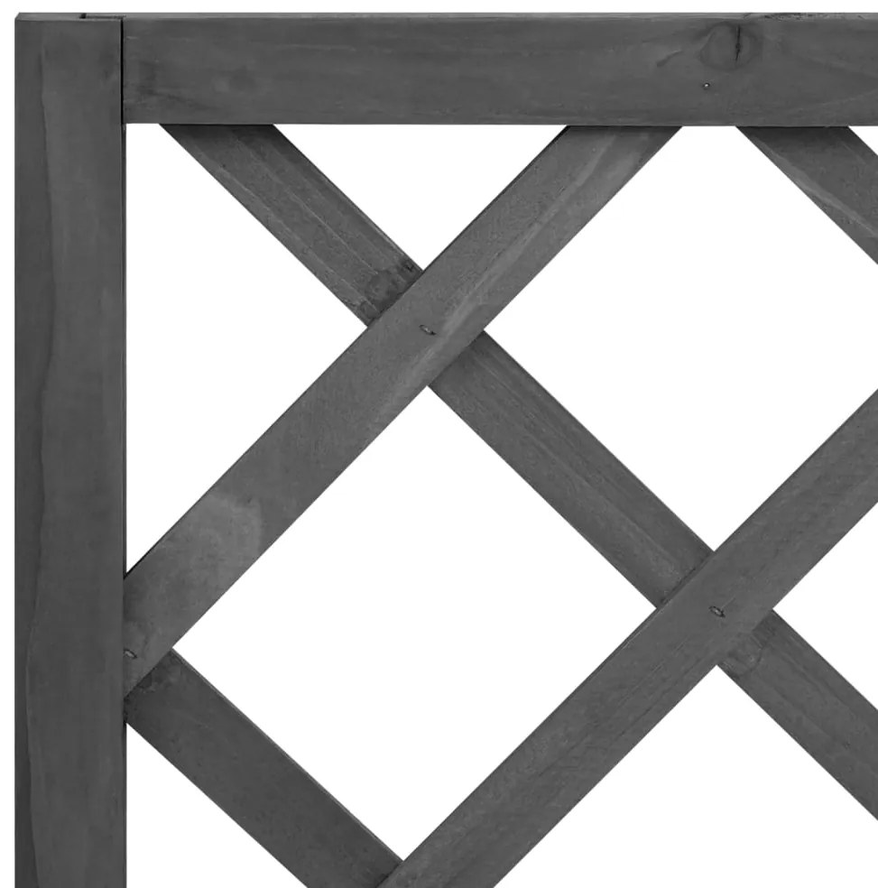 Vaso com treliça para jardim 70x30x135 cm abeto maciço preto