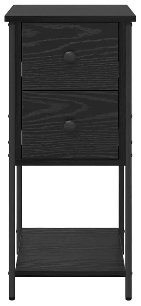 Armário de Cabeceira 2 pcs Carvalho preto 32 x 42 x 70 cm