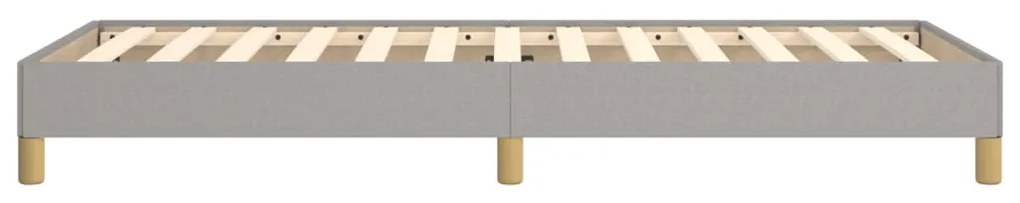 Estrutura de cama sem colchão 80x200 cm tecido cinzento-claro