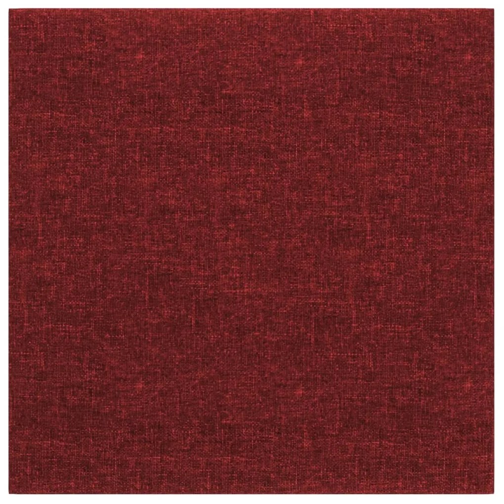 Painel parede 12 pcs 30x30 cm tecido 1,08 m² cor vermelho tinto