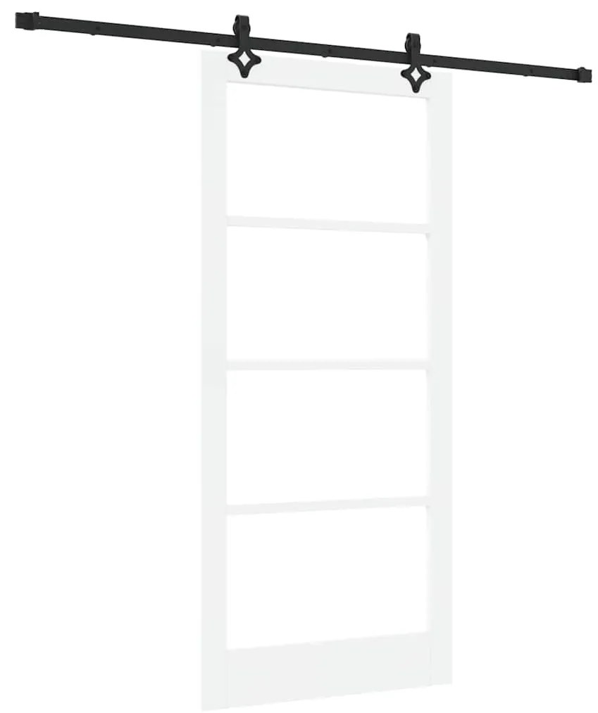 Porta Deslizante vidaXL com Conjunto de Hardware Branco 93x202 cm em M