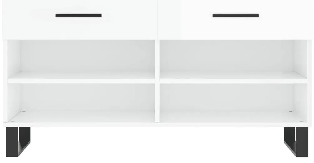 Banco sapateira 102x35x55 cm derivados madeira branco brilhante