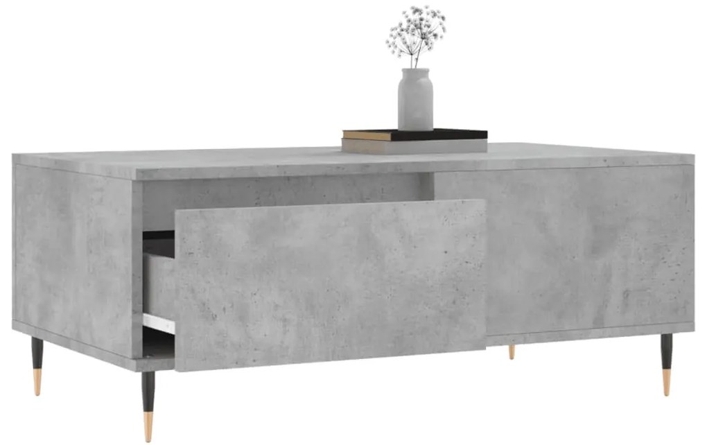 Mesa de centro 90x50x36,5 cm derivados madeira cinzento cimento