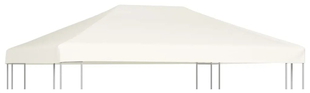 Cobertura de gazebo 310 g/m² 4x3 m branco nata