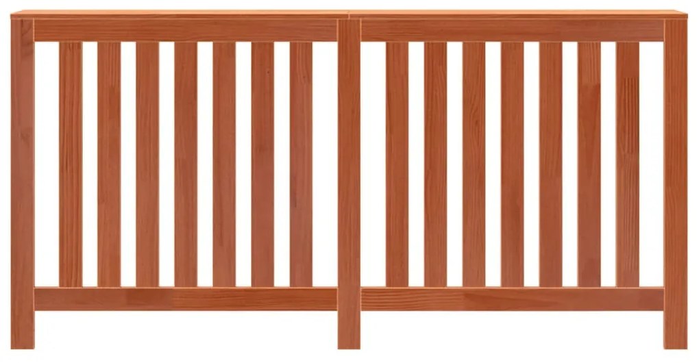 Cobertura de radiador 169x19x84 cm pinho maciço castanho cera
