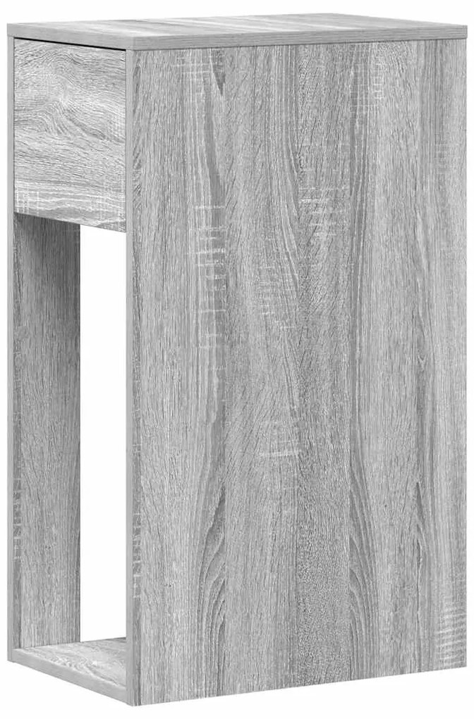 Suporte torre de computador com gaveta 30x44x74 cm cinza sonoma