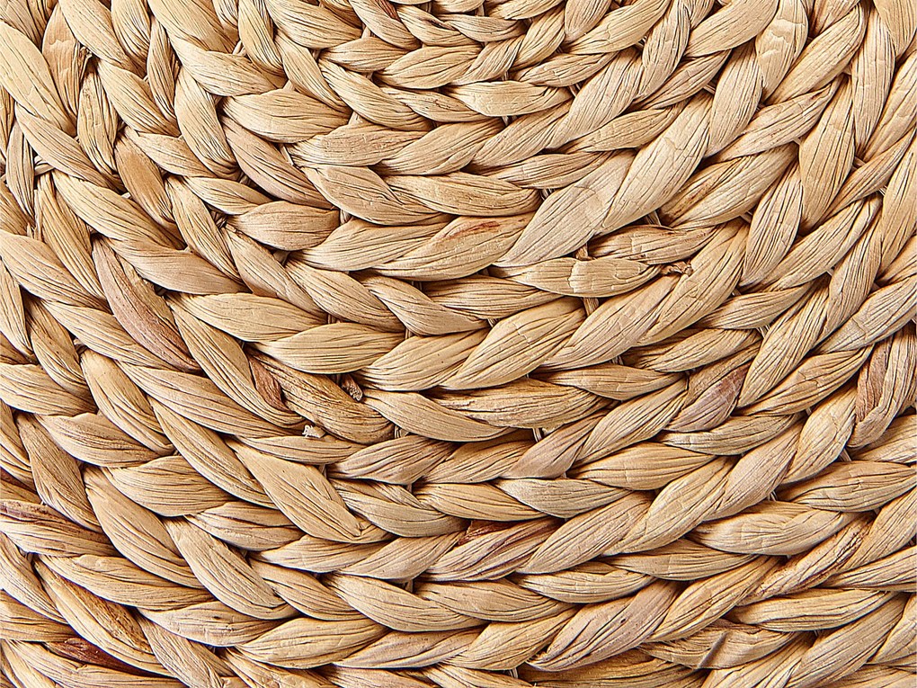 Almofada de chão em fibra de jacinto de água cor natural 40 x 10 cm WAHOO Beliani