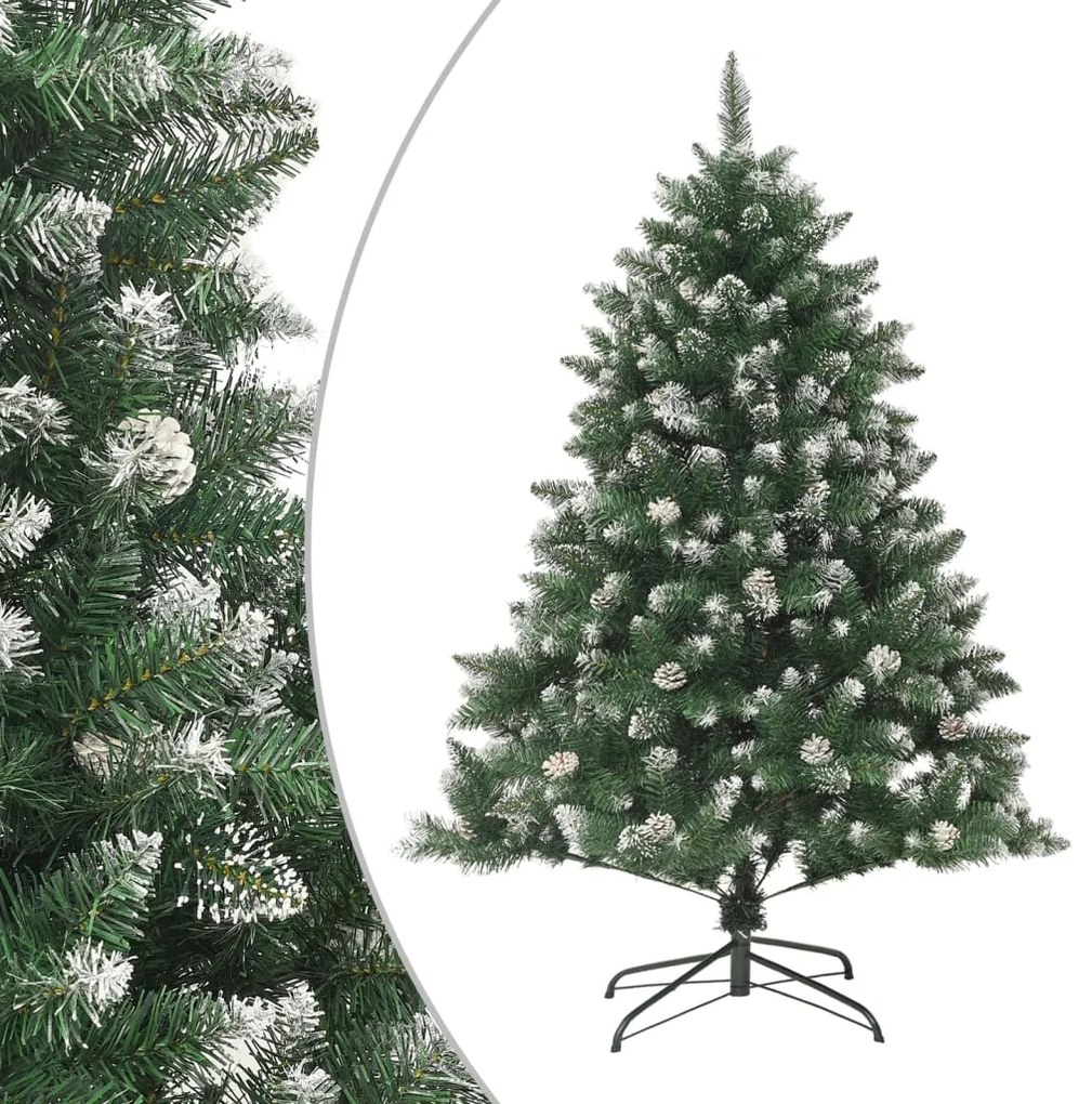 vidaXL Árvore de Natal artificial com suporte 120 cm PVC