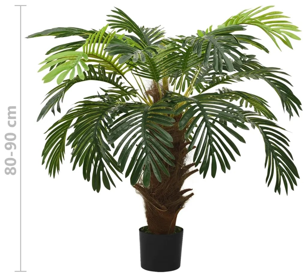 Palmeira cica artificial com vaso 90 cm verde
