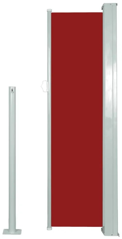 Toldo lateral retrátil 120x300 cm vermelho