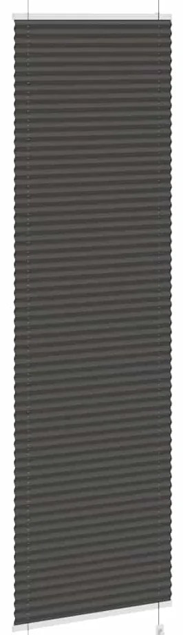 Preto Plissada Cega 60x200 cm Largura Tecido 59,4 cm Poliéster